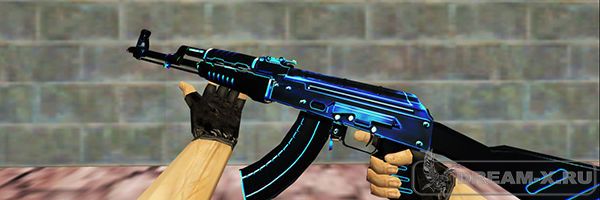HD AK-47 «Ambient» с ручной анимацией осмотра для CS 1.6